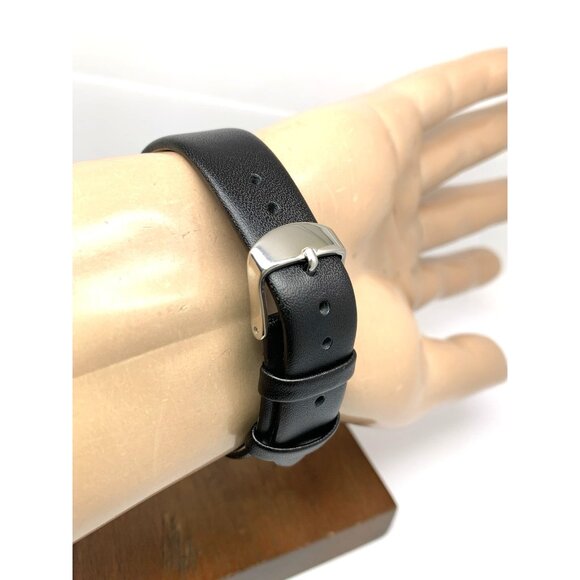 Bulova Accutron Men's Watch Vintage 1971 Quartz Silver Dial Black Leather Band - Picture 9 of 13